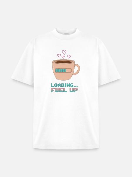 Coffee Loading… - Unisex Garment Dyed T-Shirt - white