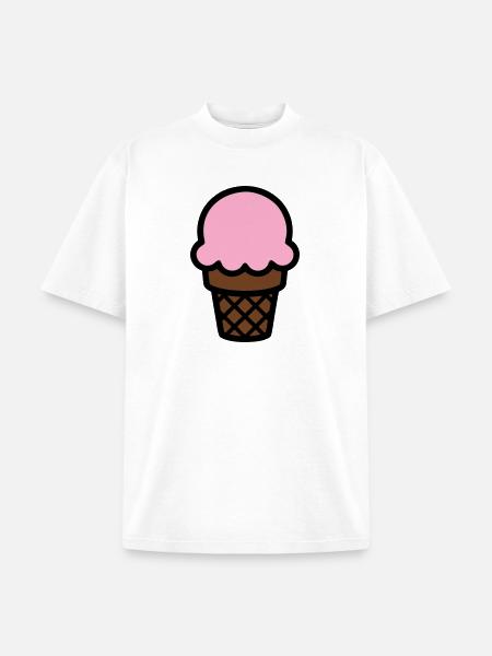 Ice Cream Cone Icon - Unisex Garment Dyed T-Shirt - white