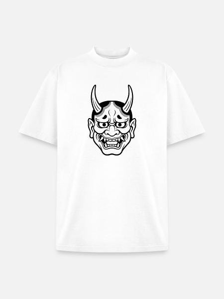 japanese demon mask - Unisex Garment Dyed T-Shirt - white