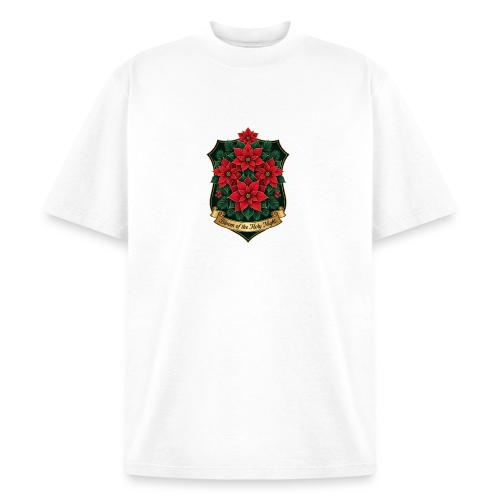 Poinsettia Crest T-Shirt - Heavyweight Washed Unisex T-Shirt