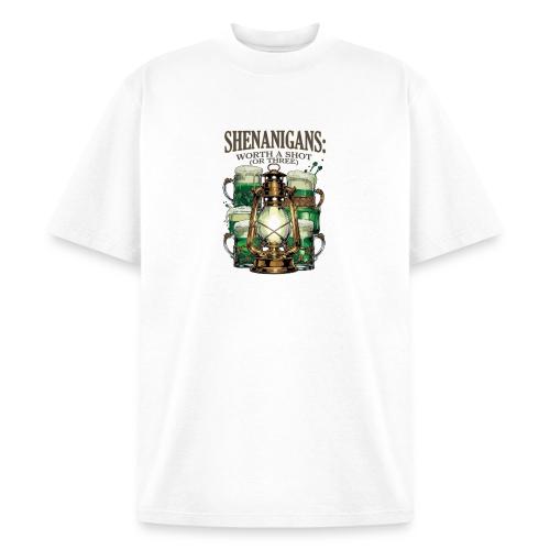 Worth a Shot Lantern Toast Graphic Tee - Heavyweight Washed Unisex T-Shirt
