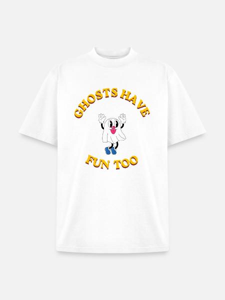 Ghosts Have Fun Too - Unisex Garment Dyed T-Shirt - white
