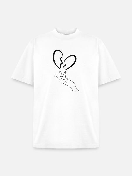 Broken Heart - Unisex Garment Dyed T-Shirt - white