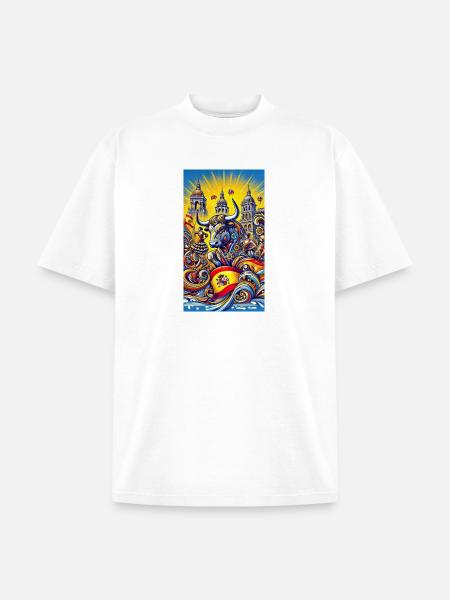 Spanien Stier Espana Design - Unisex Garment Dyed T-Shirt - white