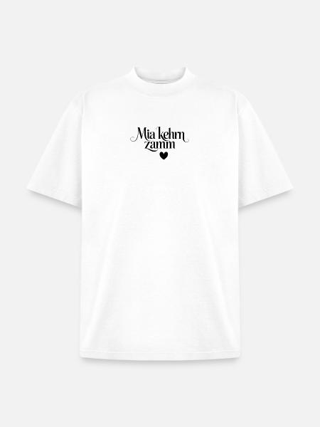 Mia Kehm Zammm Script Heart - Unisex Garment Dyed T-Shirt - white