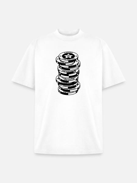 casino - Unisex Garment Dyed T-Shirt - white