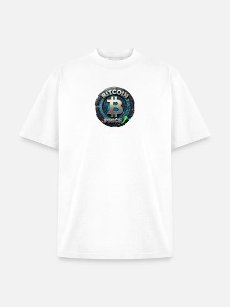 Bitcoin Price Circuit Emblem - Unisex Garment Dyed T-Shirt - white