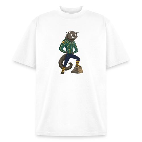 Raccoon Ranger in Neon Armor - Heavyweight Washed Unisex T-Shirt