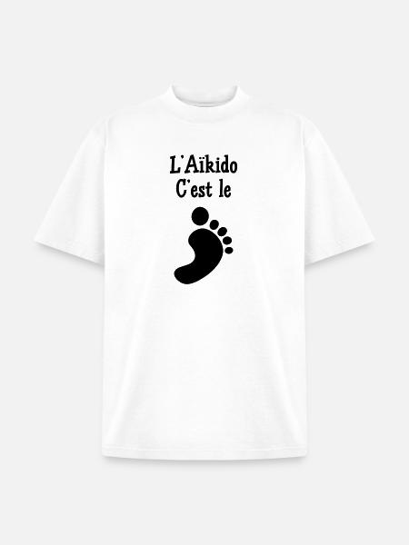 Aikido is the Foot - Unisex Garment Dyed T-Shirt - white