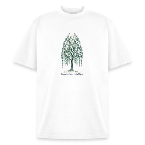 Easter Branches Bow Willow T Shirt, Easter Gift - Heavyweight Washed Unisex T-Shirt