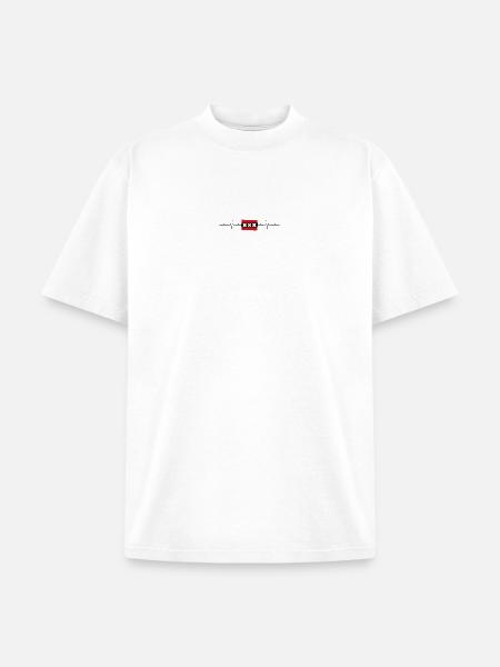 Amsterdam Flag Heartbeat - Unisex Garment Dyed T-Shirt - white