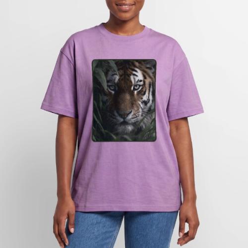 Tiger Jungle Eyes Wildlife Design - Unisex Garment Dyed T-Shirt