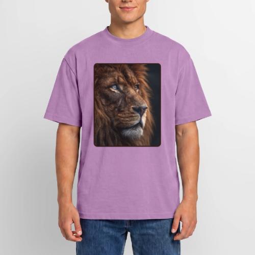 Lion Portrait Majestic Wildlife Design - Unisex Garment Dyed T-Shirt