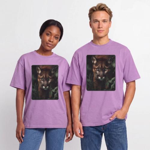 Cougar Jungle Predator Design - Unisex Garment Dyed T-Shirt