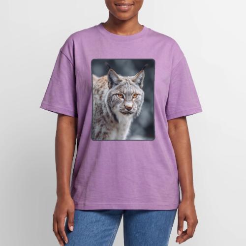 Lynx Portrait Piercing Eyes Design - Unisex Garment Dyed T-Shirt