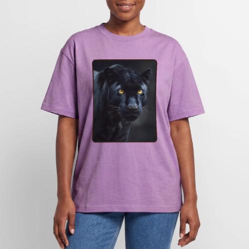 Black Panther Glowing Eyes Design - Unisex Garment Dyed T-Shirt