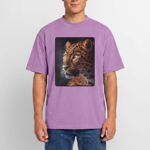 Amur Leopard Face Wildlife Design - Unisex Garment Dyed T-Shirt
