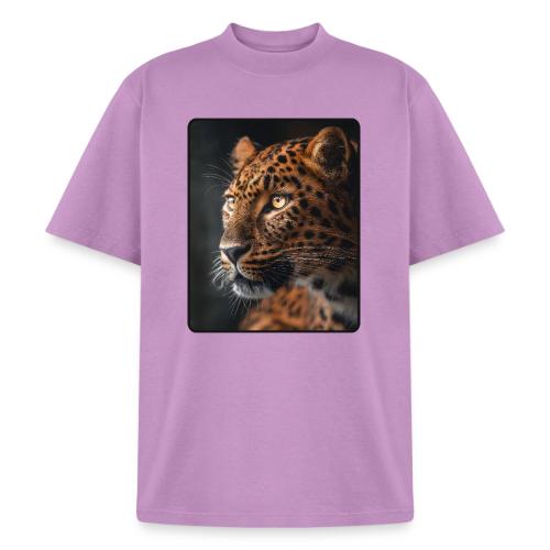 Amur Leopard Face Wildlife Design - Heavyweight Washed Unisex T-Shirt