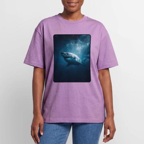 Great White Shark Ocean Design - Unisex Garment Dyed T-Shirt