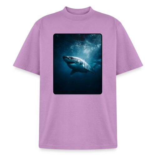 Great White Shark Ocean Design - Heavyweight Washed Unisex T-Shirt