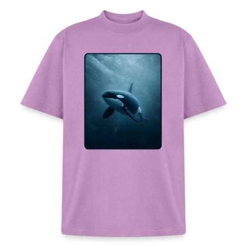 Orca Ocean Wildlife Design - Heavyweight Washed Unisex T-Shirt