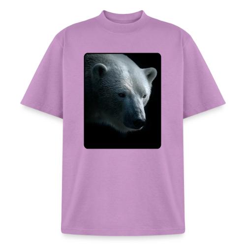 Polar Bear Close-Up Wildlife Design - Heavyweight Washed Unisex T-Shirt