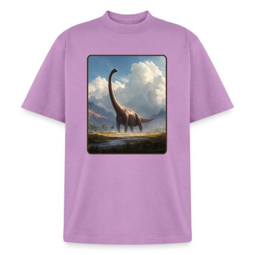 Brachiosaurus Valley Landscape Design - Heavyweight Washed Unisex T-Shirt