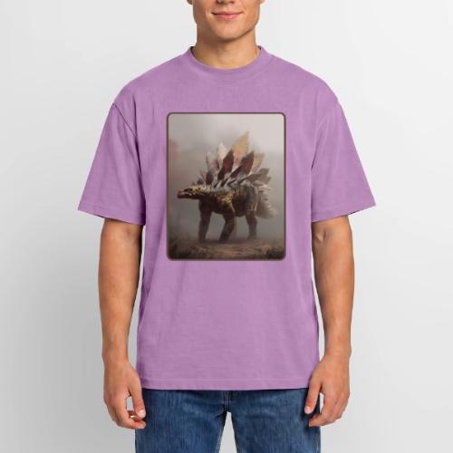 Stegosaurus Misty Forest Design - Unisex Garment Dyed T-Shirt