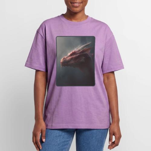 Red Dragon Fog Portrait Design - Unisex Garment Dyed T-Shirt