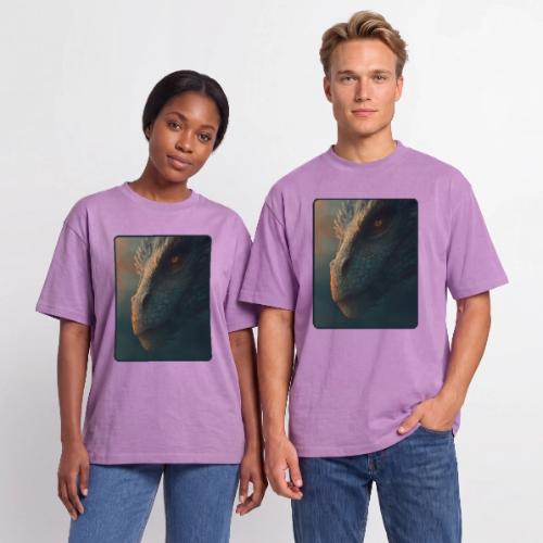 Golden Eye Dragon Close-Up Design - Unisex Garment Dyed T-Shirt