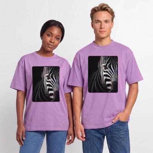 Zebra High Contrast Portrait Design - Unisex Garment Dyed T-Shirt