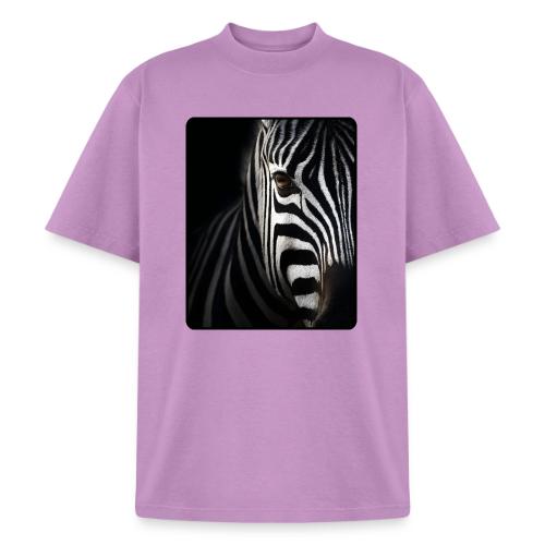 Zebra High Contrast Portrait Design - Heavyweight Washed Unisex T-Shirt
