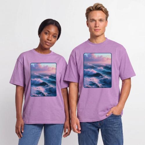 Dreamy Pastel Ocean Sunset Art - Unisex Garment Dyed T-Shirt