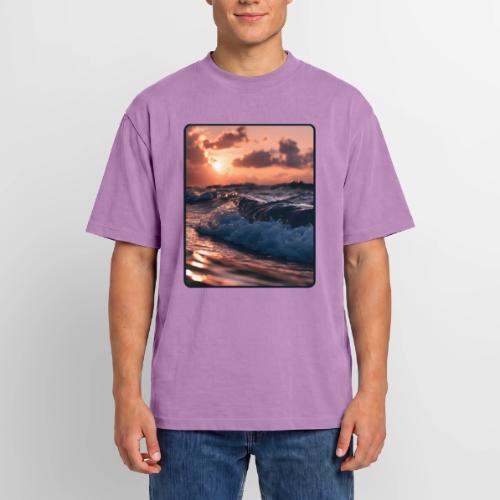 Golden Sunset Ocean Wave - Unisex Garment Dyed T-Shirt