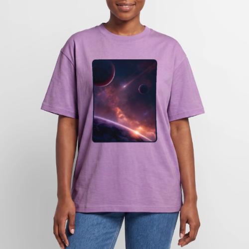 Cosmic Sunset Nebula Space Art - Unisex Garment Dyed T-Shirt