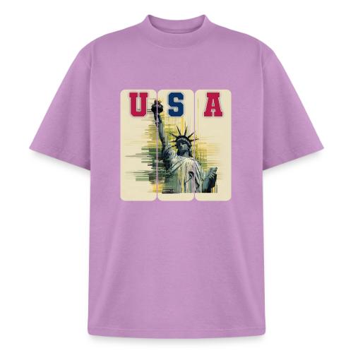 Art illustration of the Statue of Liberty - Heavyweight Washed Unisex T-Shirt