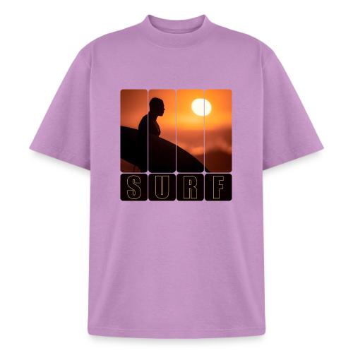 Surfing: Sunset Surf Panels - Heavyweight Washed Unisex T-Shirt