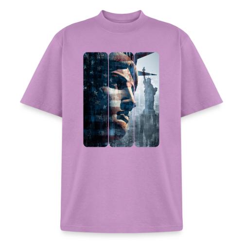 USA: Liberty in Three Visions - Heavyweight Washed Unisex T-Shirt