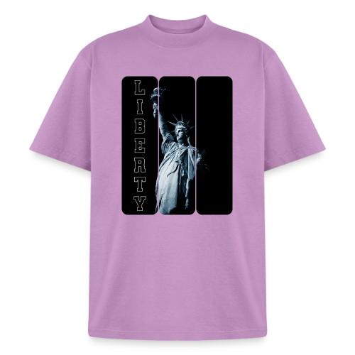 USA: Vertical Liberty - Heavyweight Washed Unisex T-Shirt