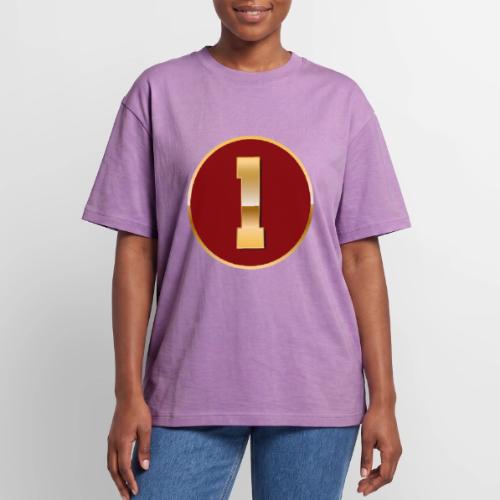Number 1 in Gold Varsity Font - Unisex Garment Dyed T-Shirt