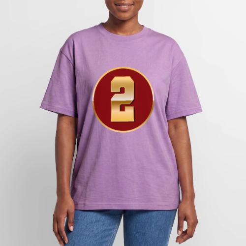 Number 2 in Gold Varsity Font - Unisex Garment Dyed T-Shirt