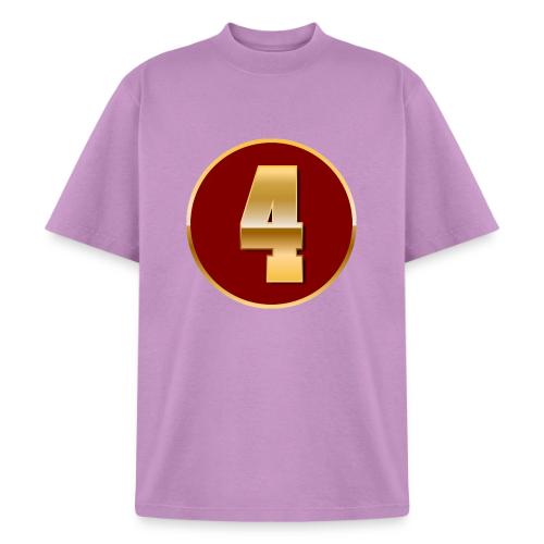 Number 4 in Gold Varsity Font - Heavyweight Washed Unisex T-Shirt