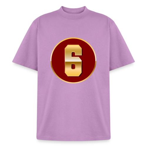 Number 6 in Gold Varsity Font - Heavyweight Washed Unisex T-Shirt