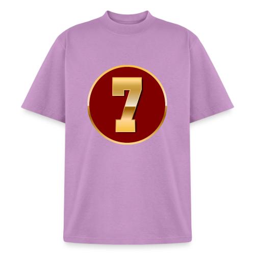 Number 7 in Gold Varsity Font - Heavyweight Washed Unisex T-Shirt