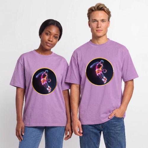 Neon Basketball Player - Unisex Garment Dyed T-Shirt