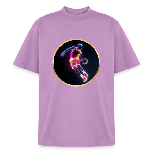 Neon Basketball Player - Heavyweight Washed Unisex T-Shirt