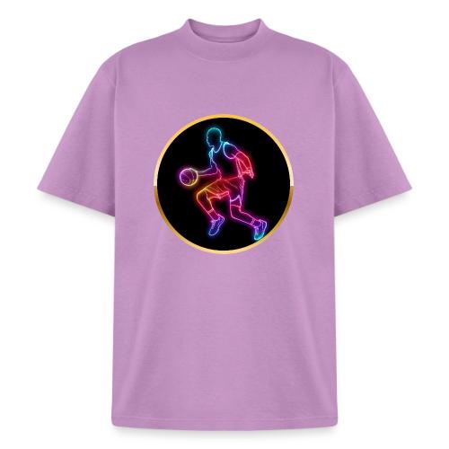 Basketball: Neon Dribble Pulse - Heavyweight Washed Unisex T-Shirt