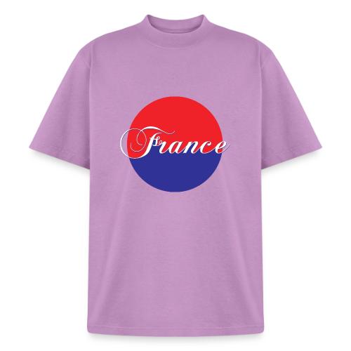 France Tricolore Circle - Heavyweight Washed Unisex T-Shirt