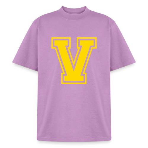 Letter V – Capital Athletic Alphabet Monogram - Heavyweight Washed Unisex T-Shirt