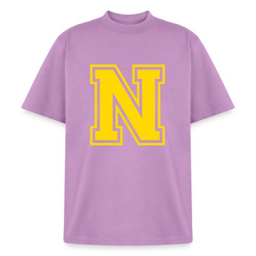 Letter N – Capital Athletic Alphabet Monogram - Heavyweight Washed Unisex T-Shirt